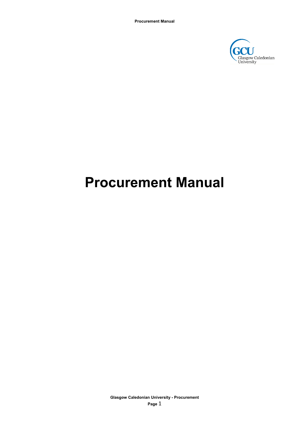 Procurement Manual