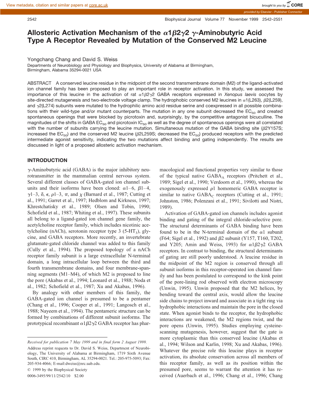 Allosteric Activation Mechanism of the A1b2 2 -Aminobutyric Acid Type A