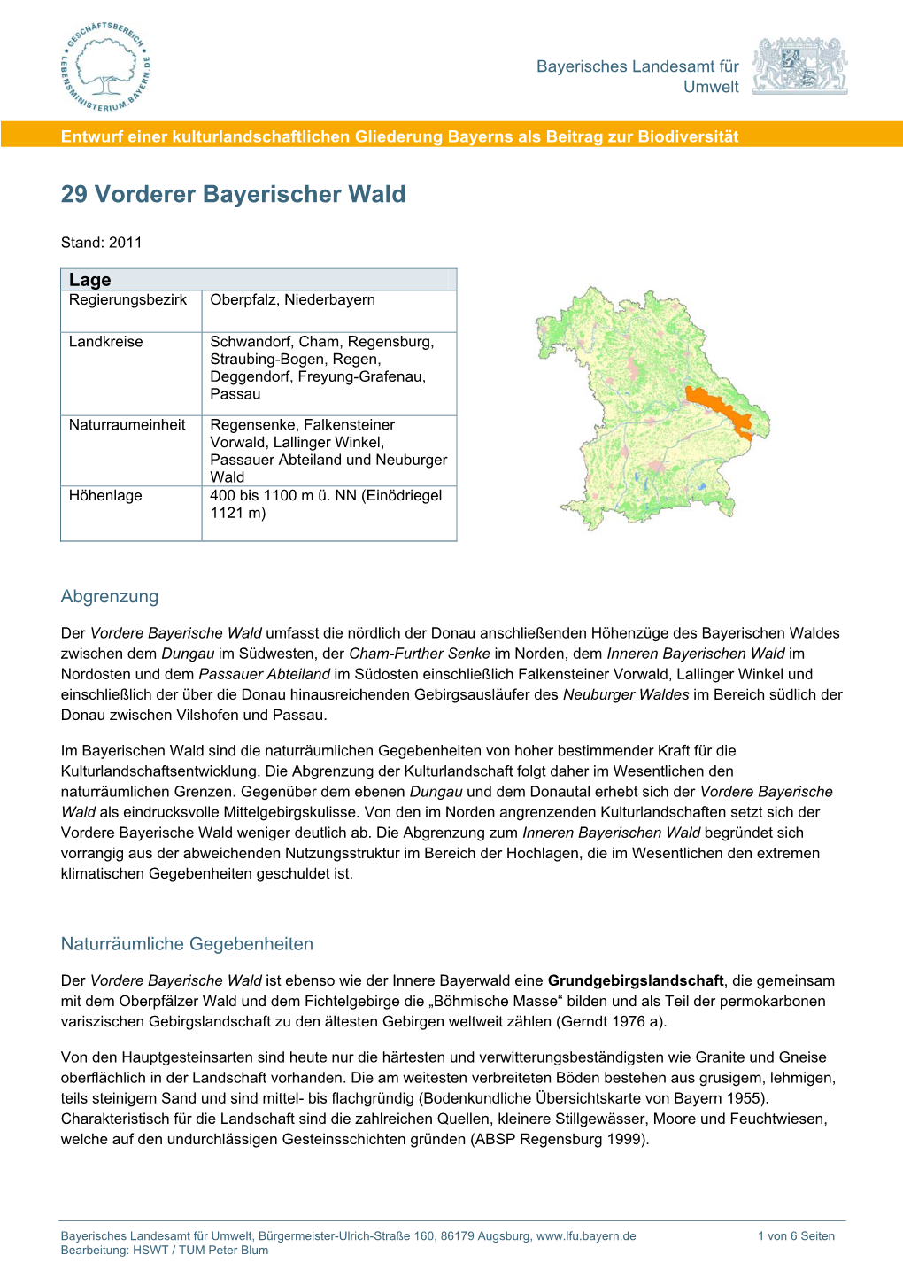 Vorderer Bayerischer Wald