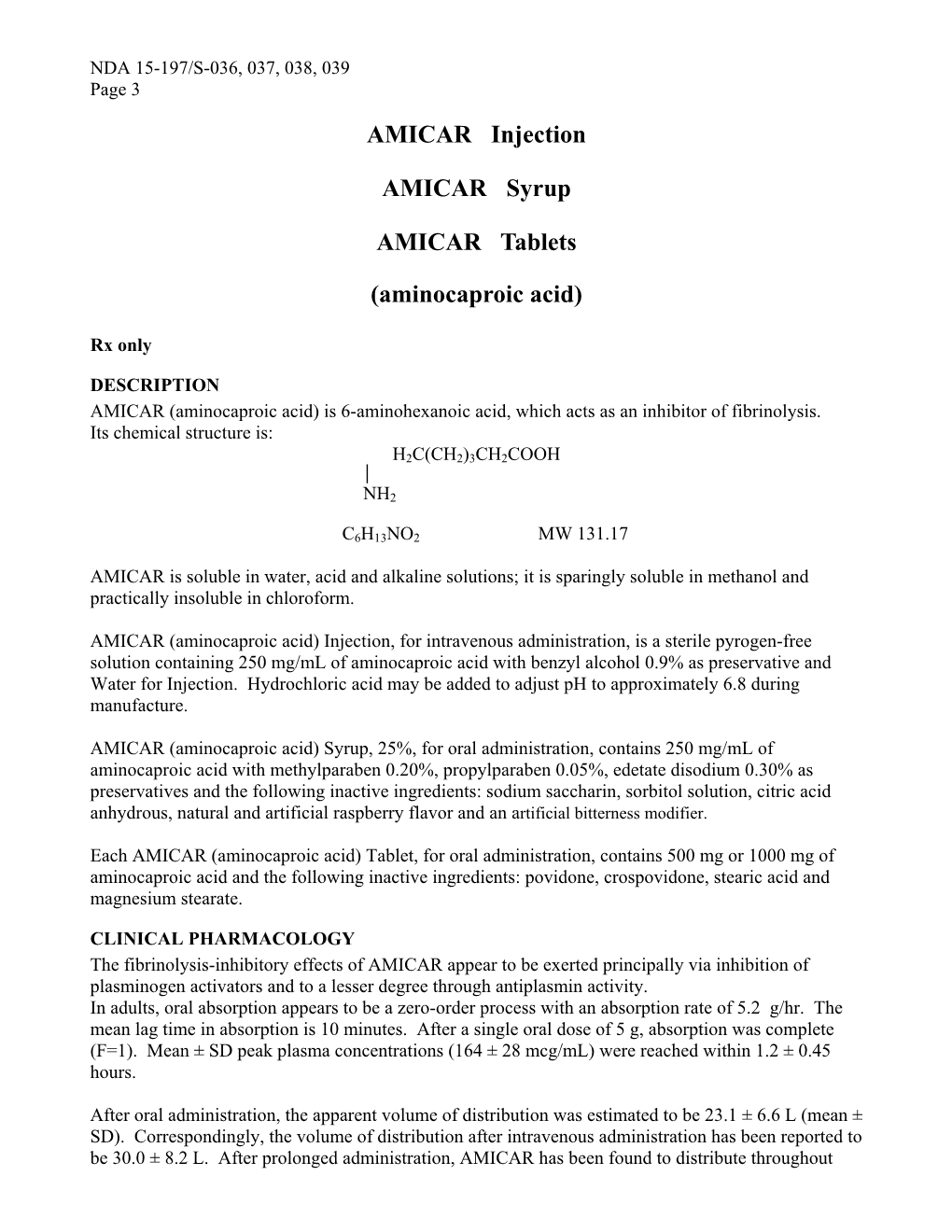 Aminocaproic Acid)