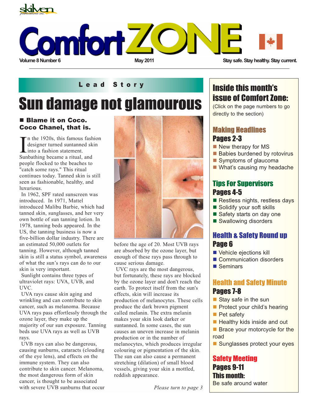 Sun Damage Not Glamourous (Click on the Page Numbers to Go Directly to the Section) „ Blame It on Coco