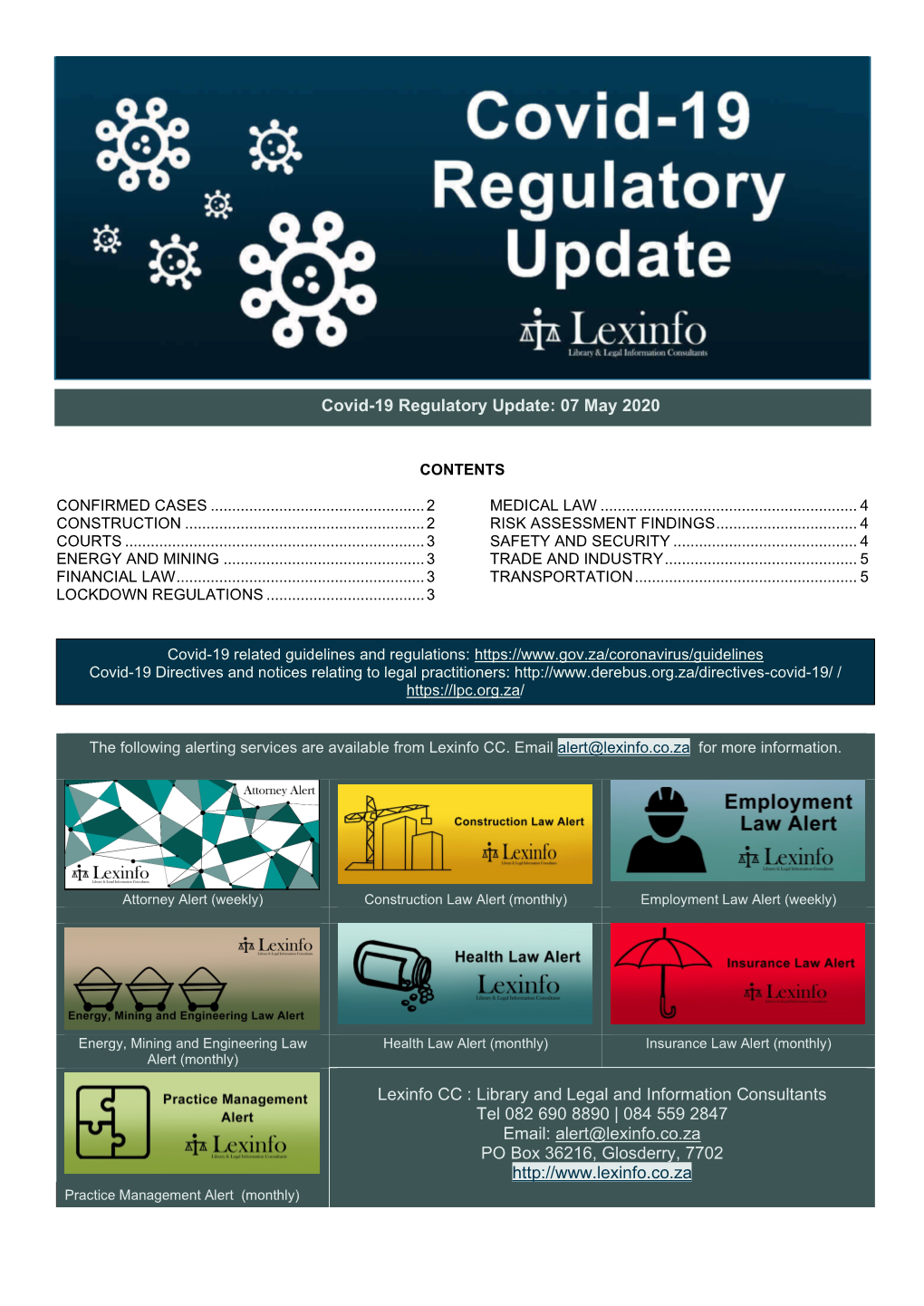 Covid-19 Regulatory Update 7May2020