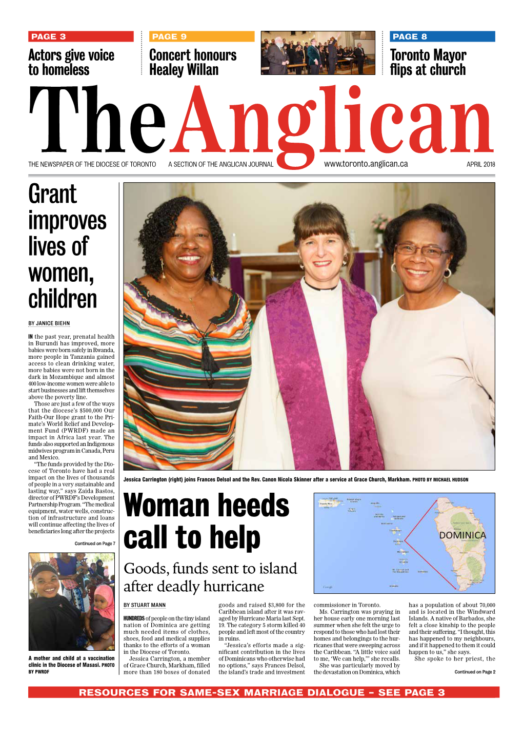 April Issue of the Anglican Online