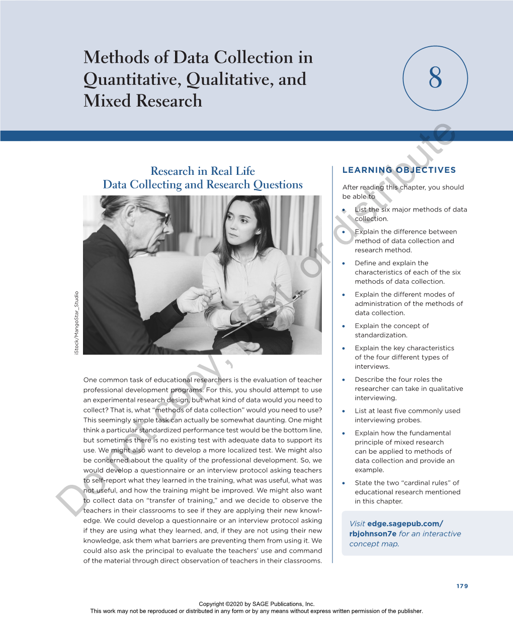 Chapter 8. Methods of Data Collection in Quantitative, Qualitative