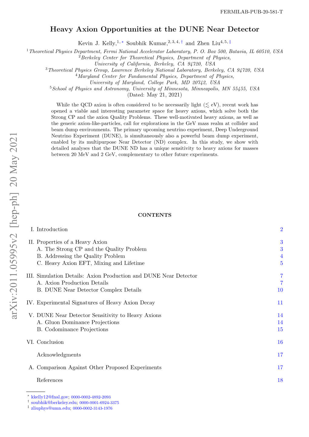 Arxiv:2011.05995V2 [Hep-Ph] 20 May 2021 A