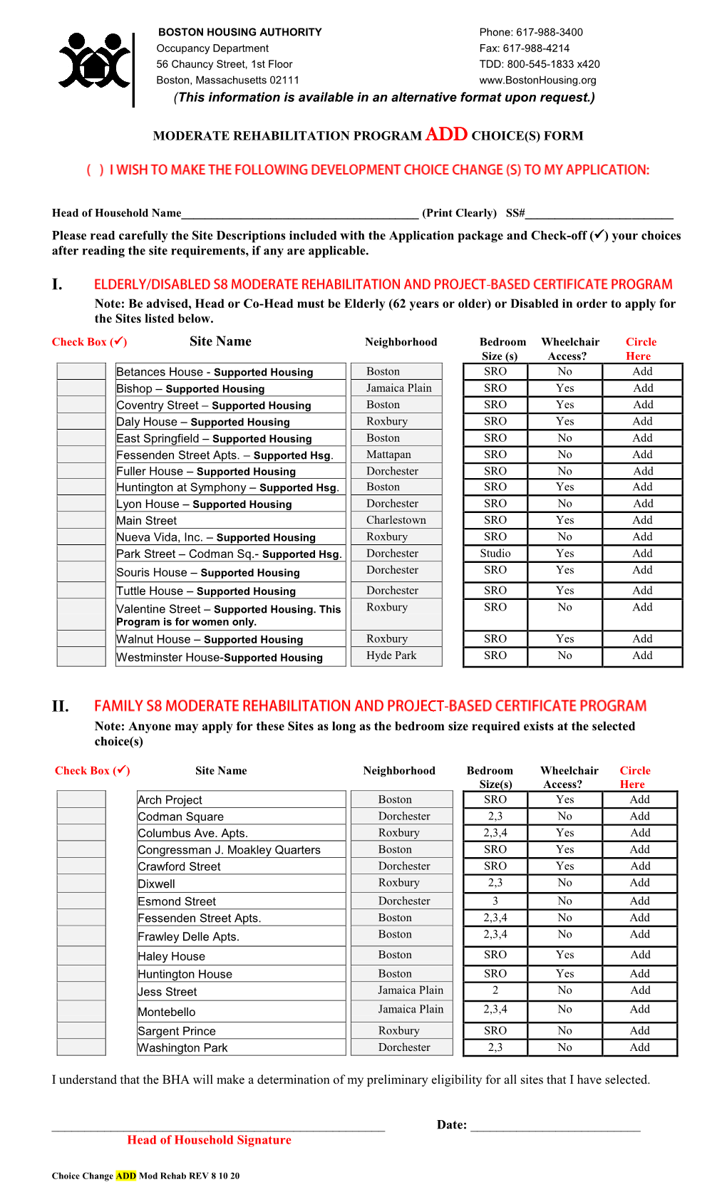 Add Choice(S) Form