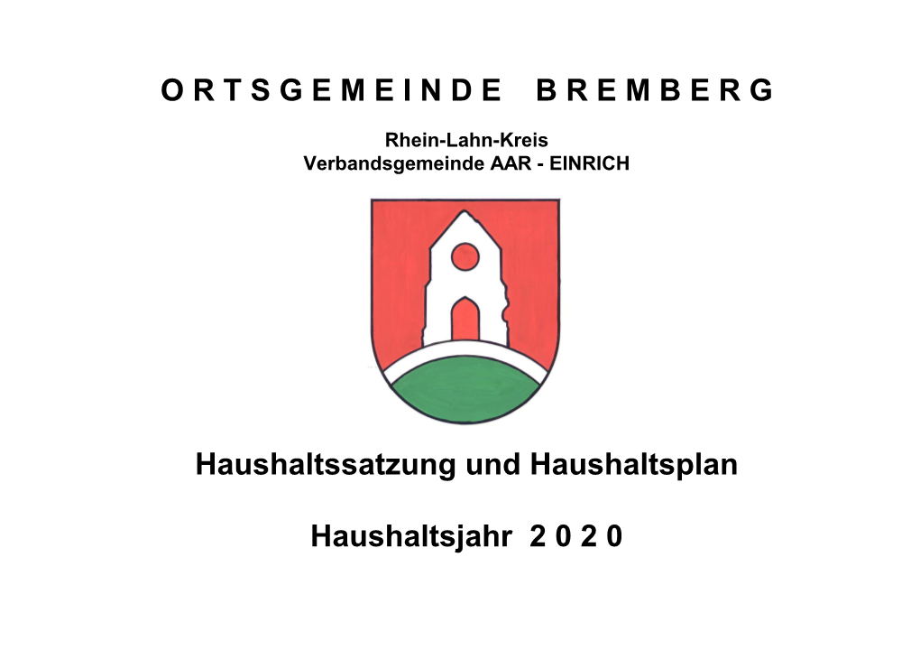 Haushaltsplan Der Ortsgemeinde Bremberg Für 2020