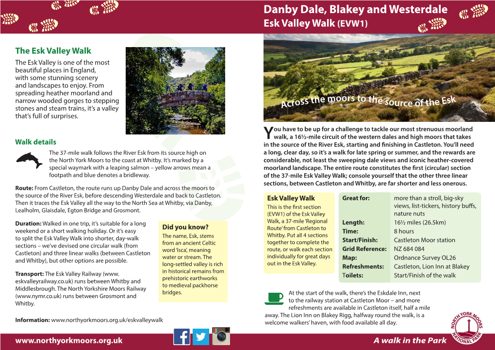 Danby Dale, Blakey and Westerdale Esk Valley Walk (EVW1)