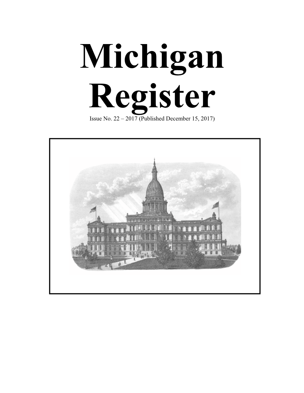 Michigan Register Issue No