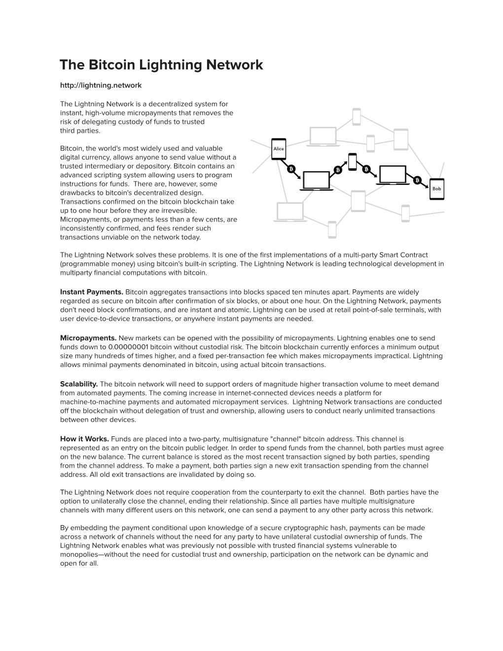 Lightning Network Summary