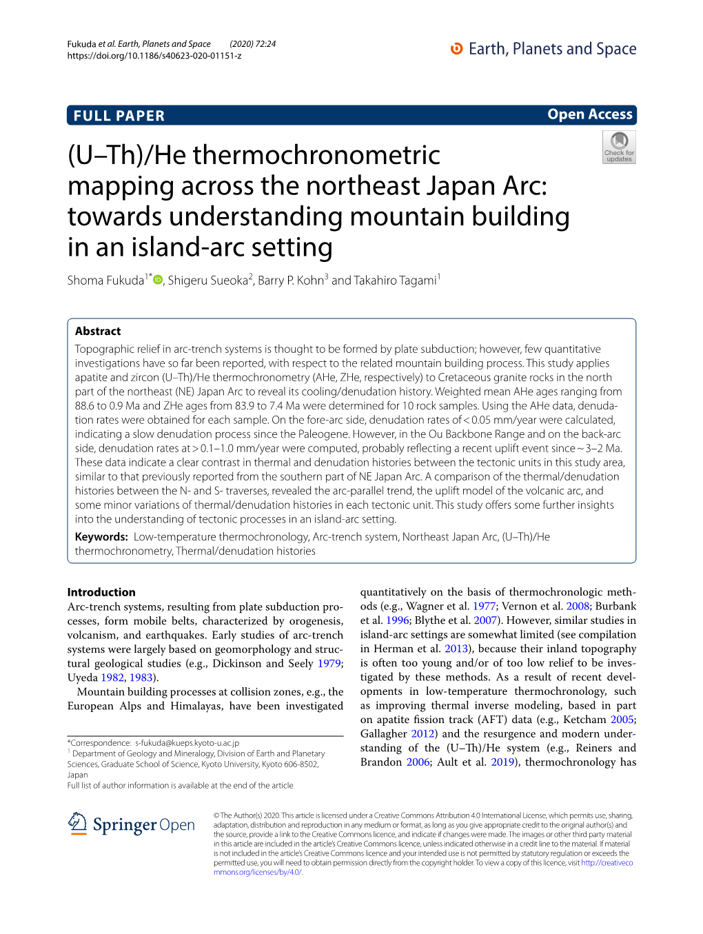 He Thermochronometric Mapping Across the Northeast Japan