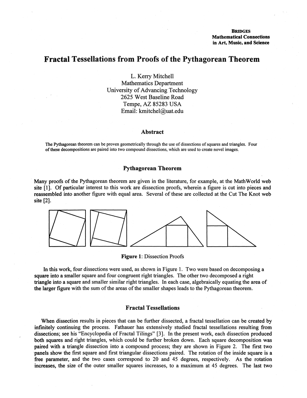 Fractal Tessellations from Proofs of the Pythagorean Theorem