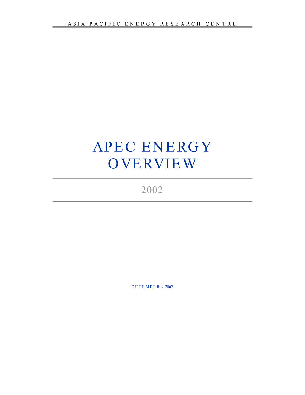 APEC Energy Overview 2002