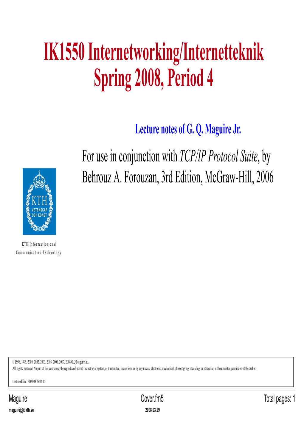 TCP/IP Protocol Suite, by Behrouz A