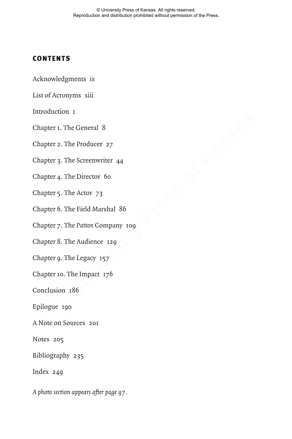 CONTENTS Acknowledgments Ix List of Acronyms Xiii Introduction 1