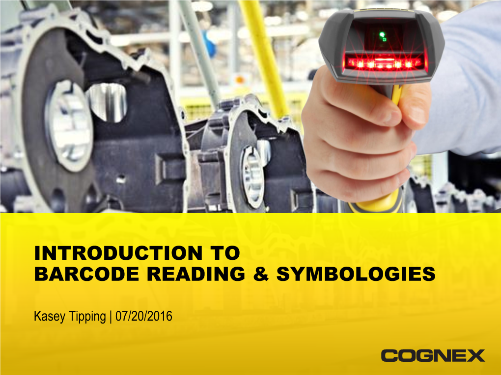 Introduction to Barcode Reading & Symbologies