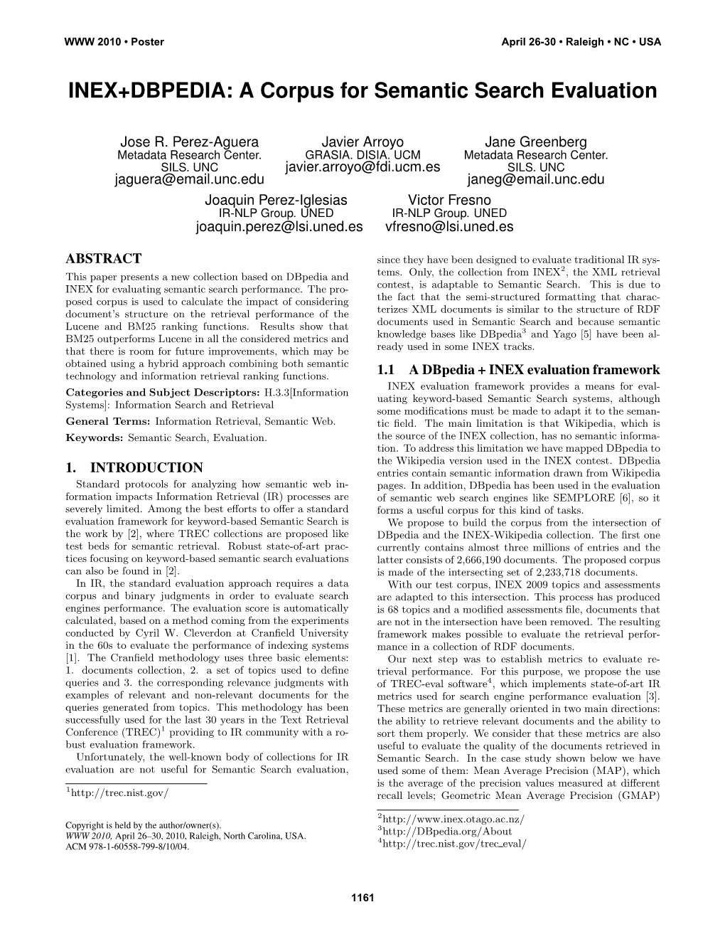 INEX+DBPEDIA: a Corpus for Semantic Search Evaluation