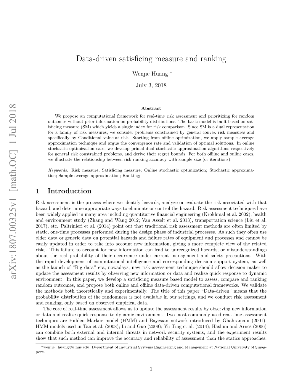 Data-Driven Satisficing Measure and Ranking