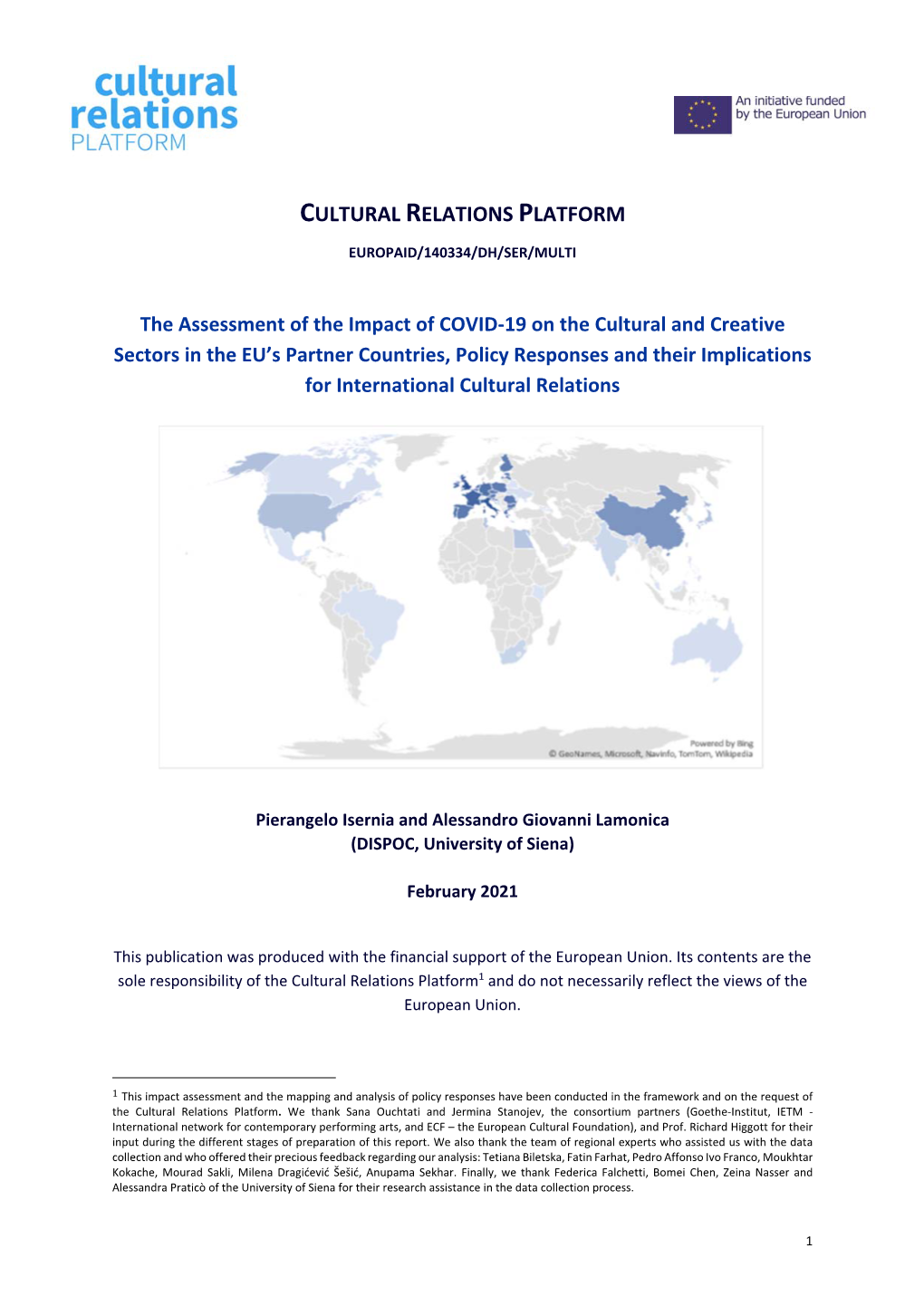 Impact of COVID‐19 on the Cultural and Creative Sectors in the EU's