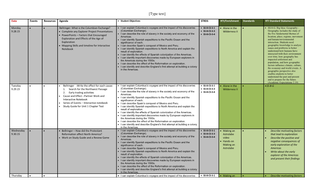 Student Objectives s1