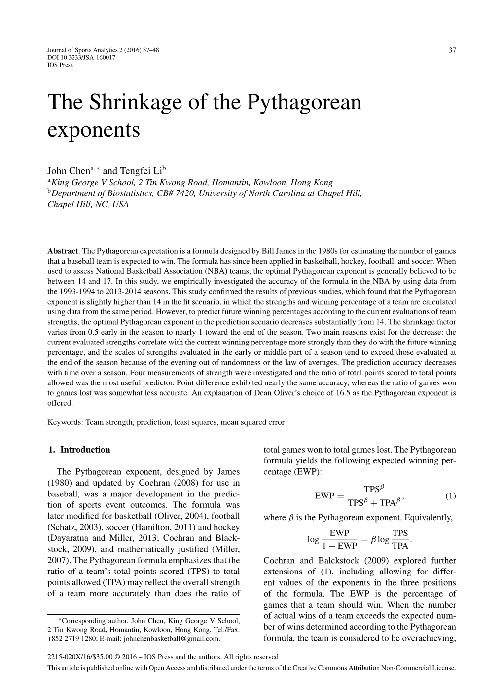 The Shrinkage of the Pythagorean Exponents