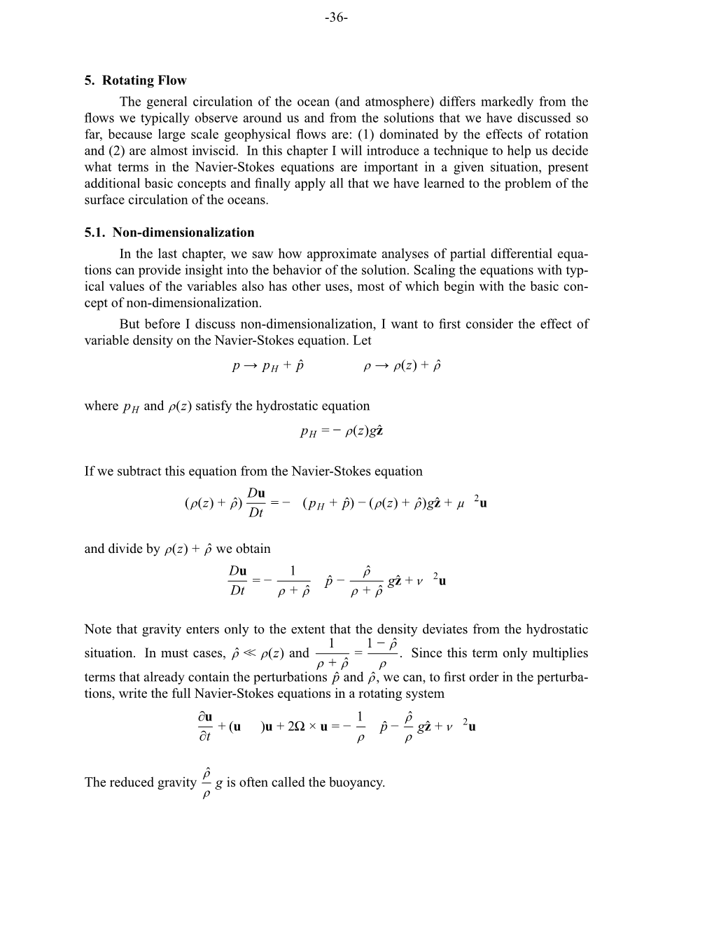 36- 5. Rotating Flow the General Circulation of the Ocean