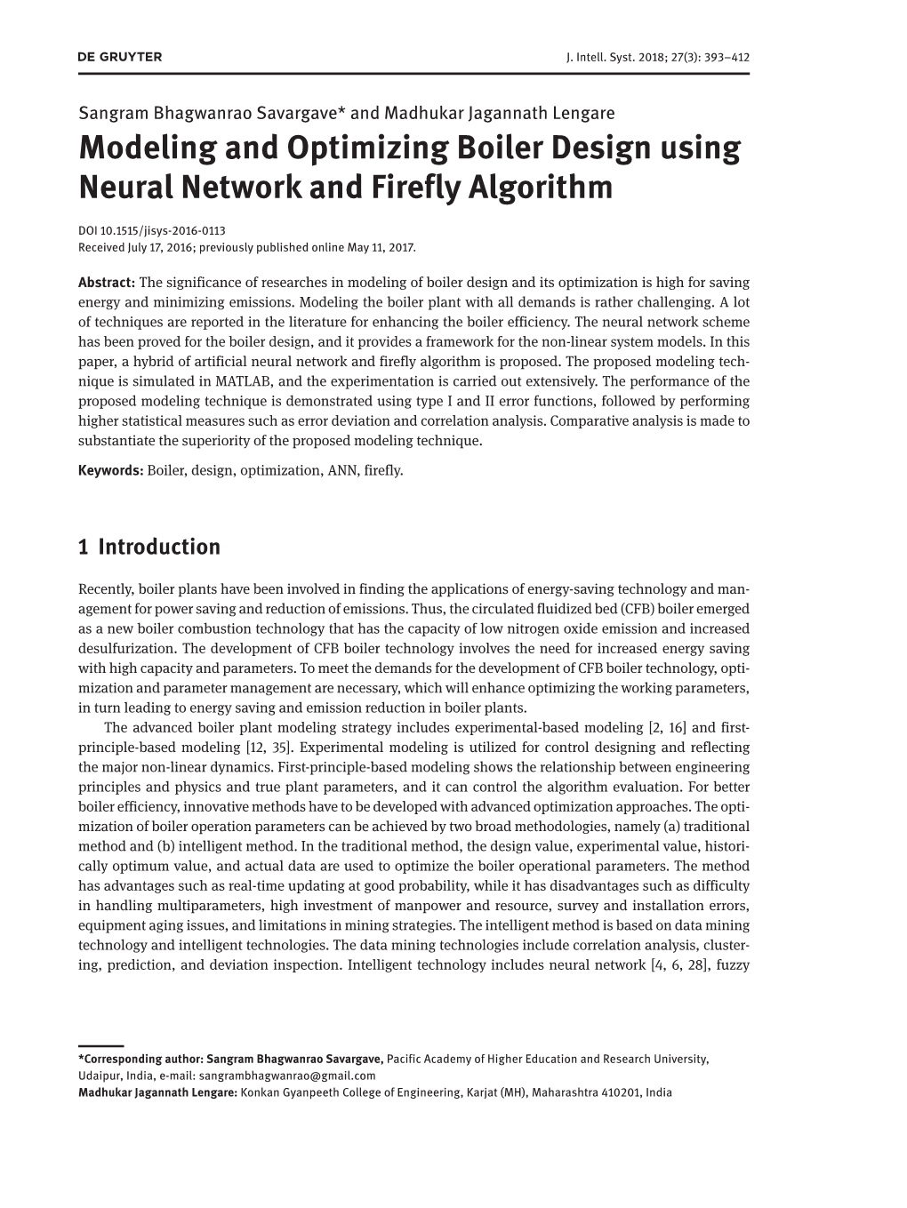 Modeling and Optimizing Boiler Design Using Neural Network and Firefly Algorithm