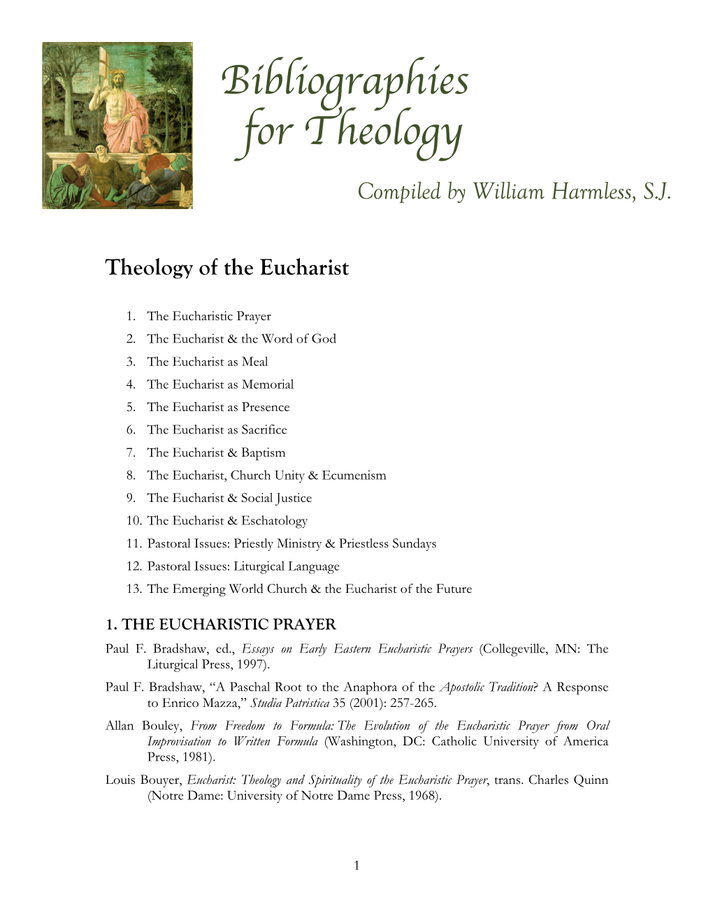 Theology of the Eucharist