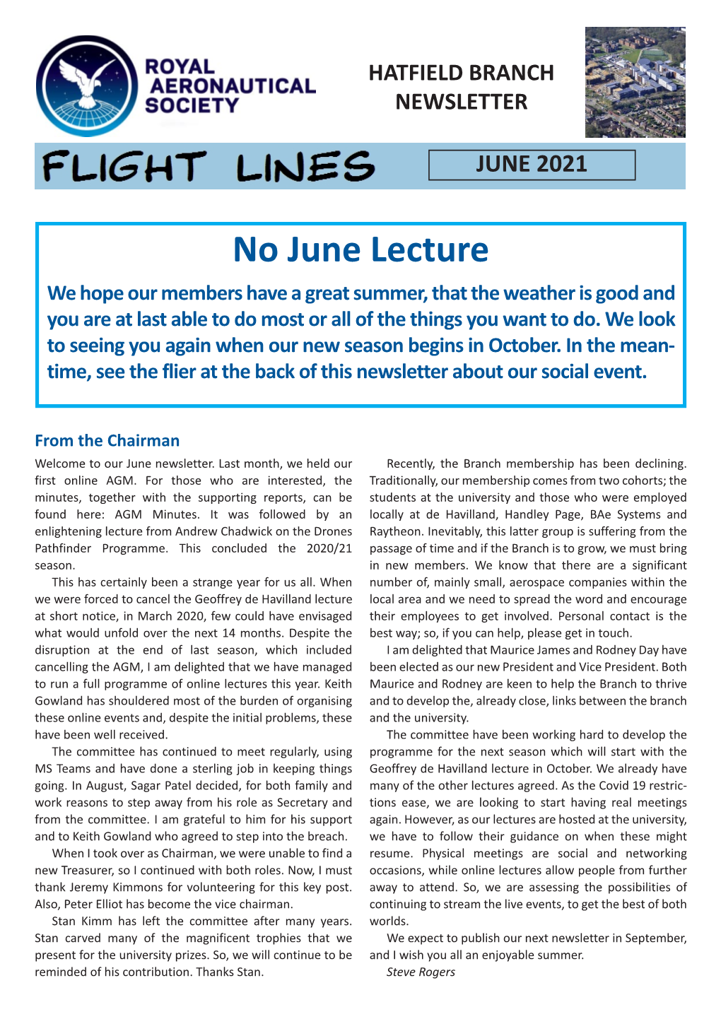 Hatfield Branch Newsletter