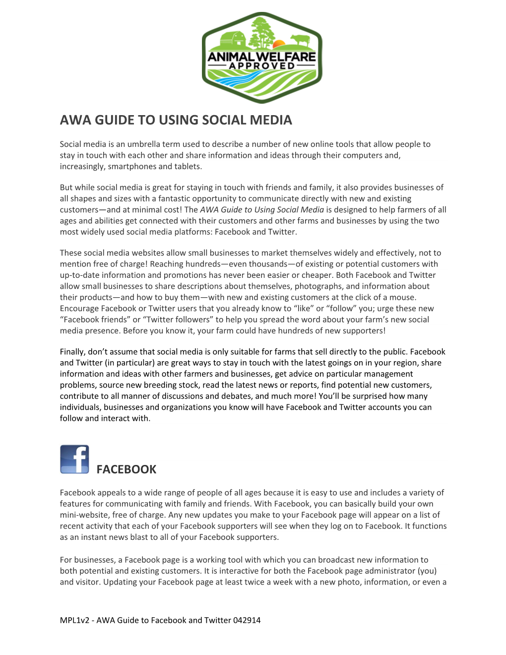 Awa Guide to Using Social Media