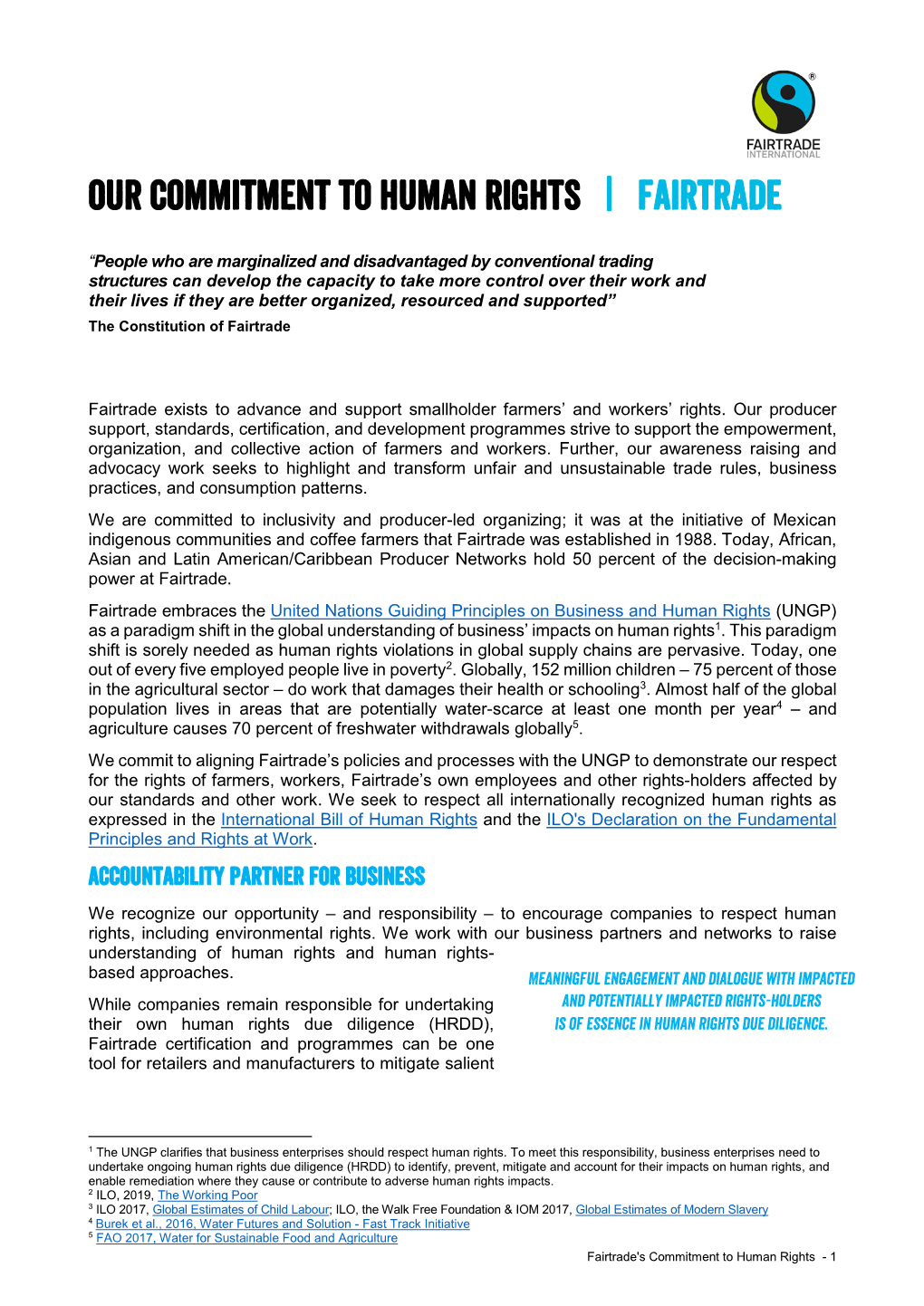 Our Commitment to Human Rights | Fairtrade