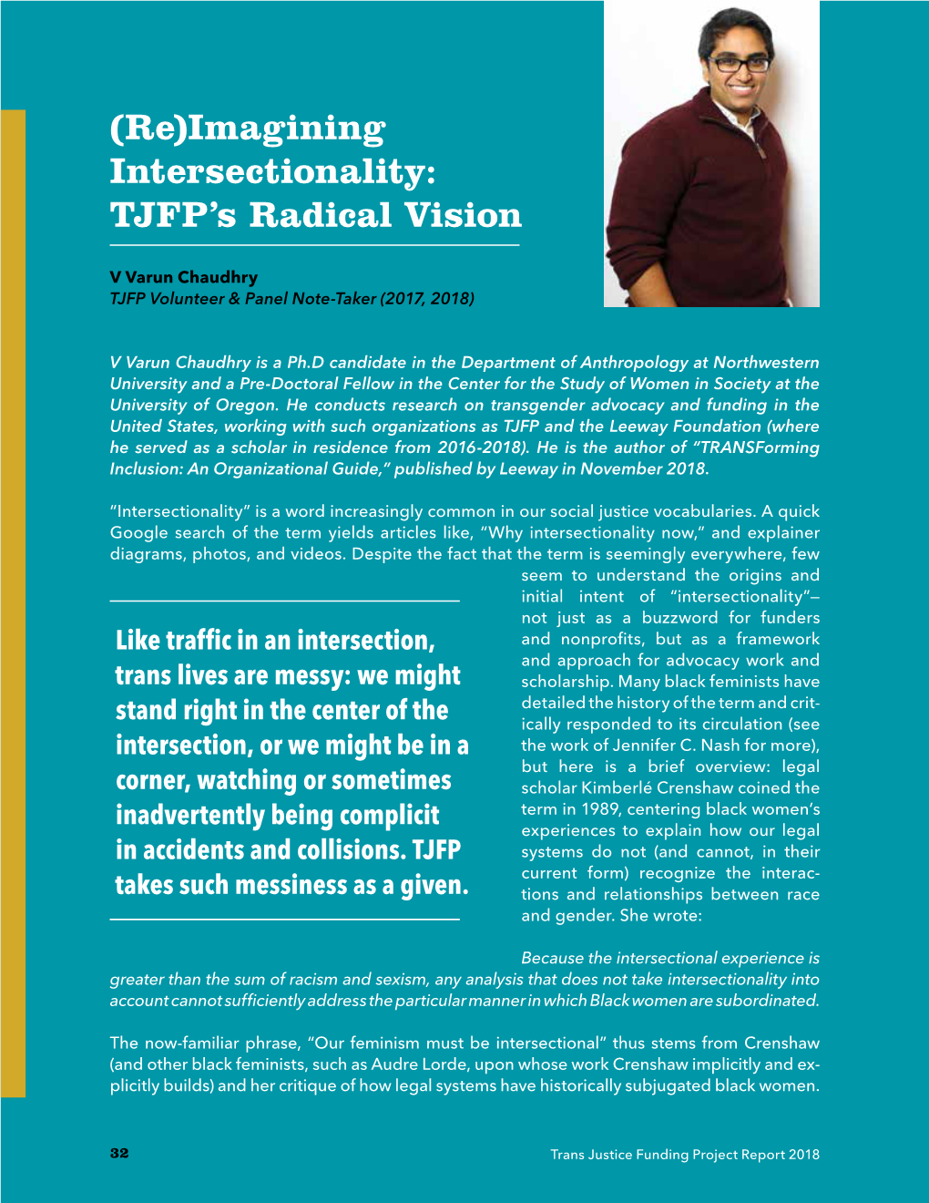(Re)Imagining Intersectionality: TJFP's Radical Vision
