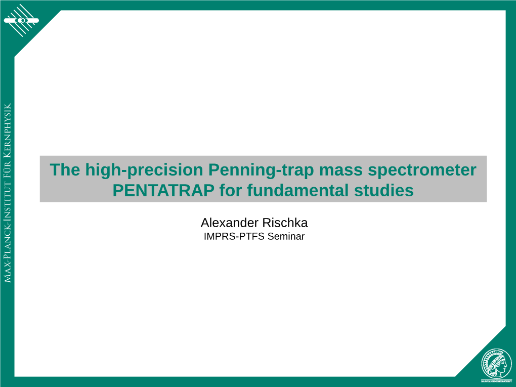 The High-Precision Penning-Trap Mass Spectrometer PENTATRAP for Fundamental Studies