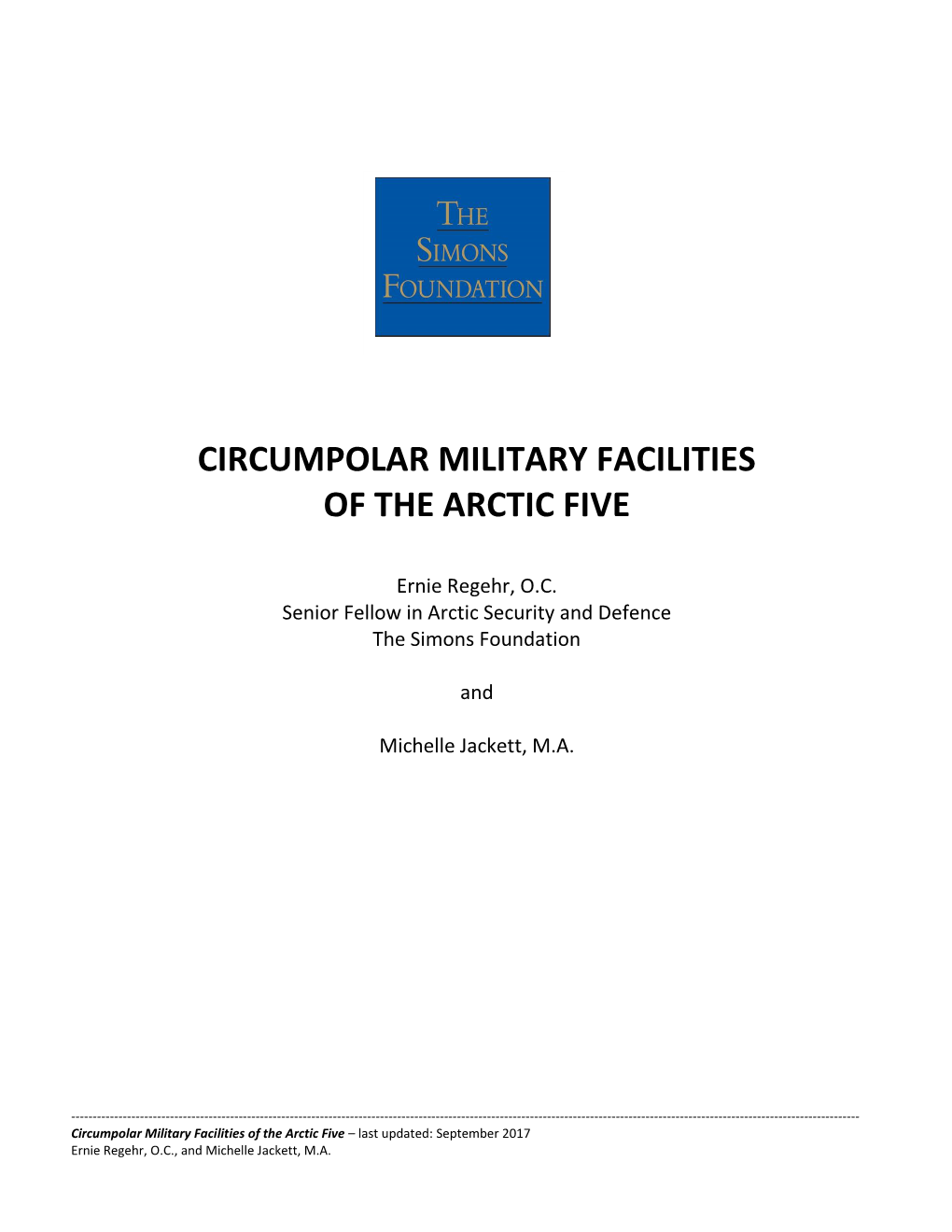 Circumpolar Military Facilities of the Arctic Five