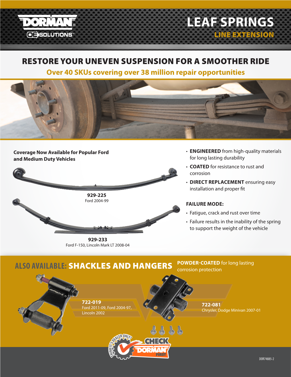 Dorman Replacement Suspension Parts Application Guide