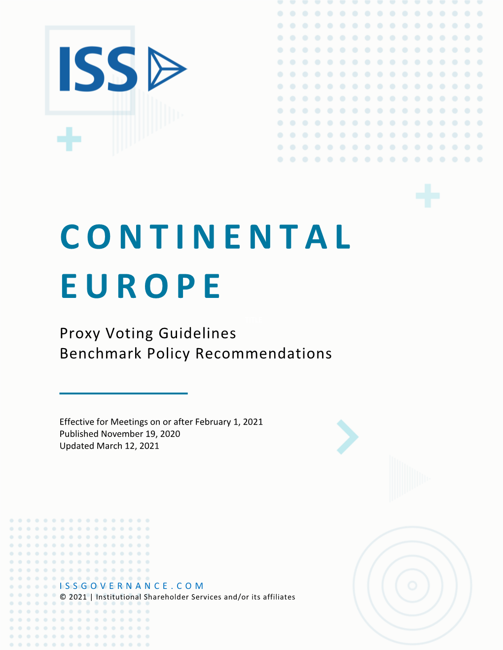 Continental Europe Proxy Voting Guidelines