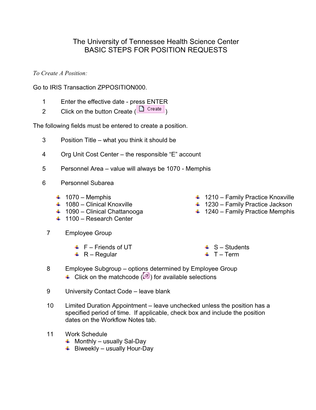 Basic Steps for Position Requests