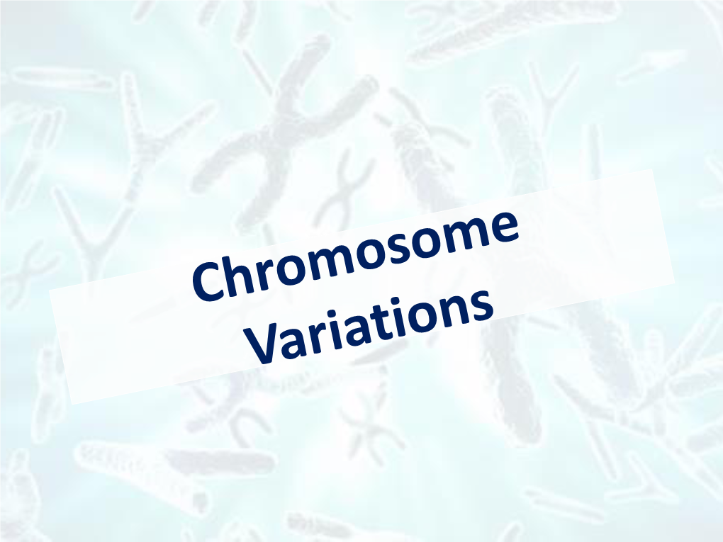 Chromosome Variations