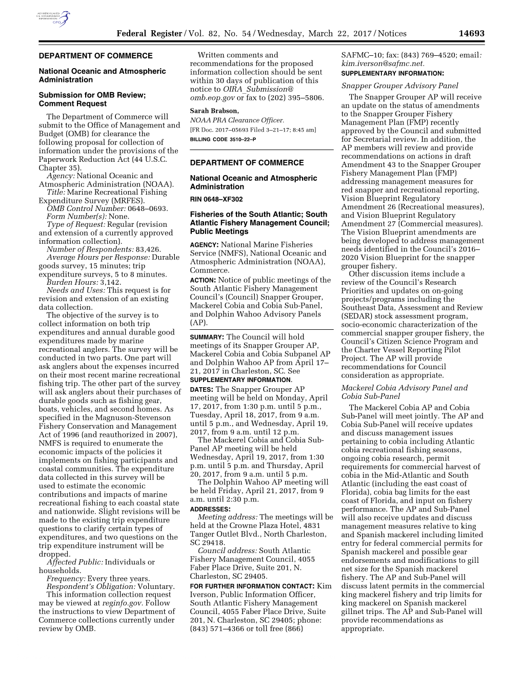 Federal Register/Vol. 82, No. 54/Wednesday, March 22, 2017