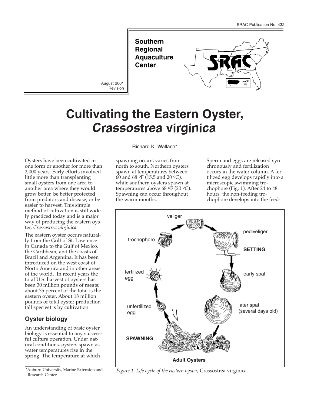 Cultivating the Eastern Oyster, Crassostrea Virginica