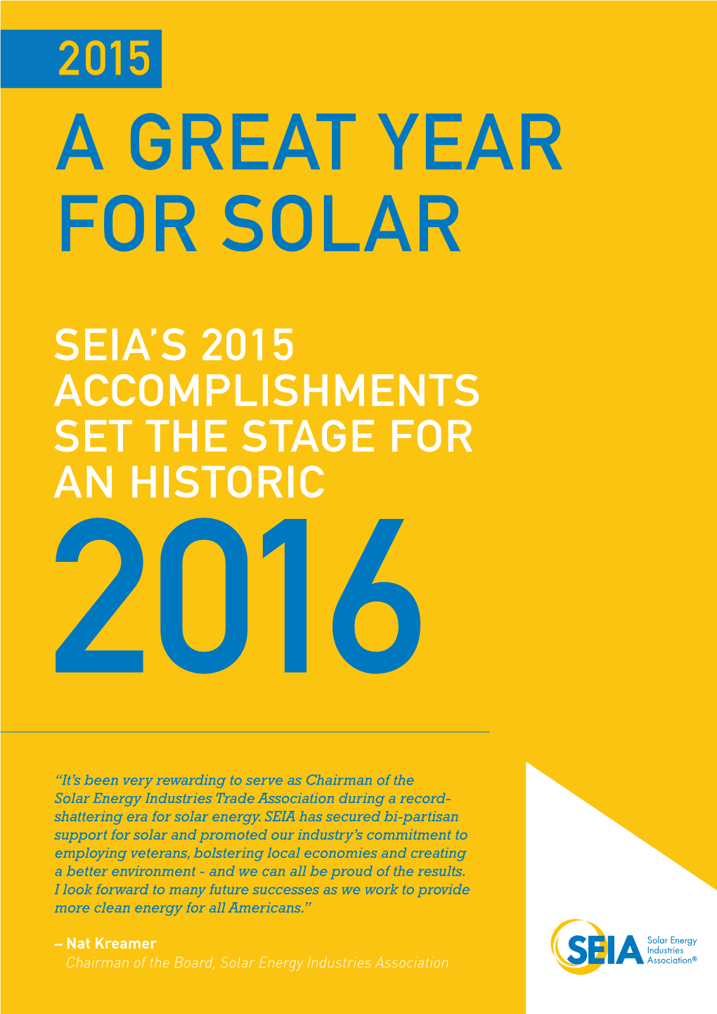 2015 a Great Year for Solar