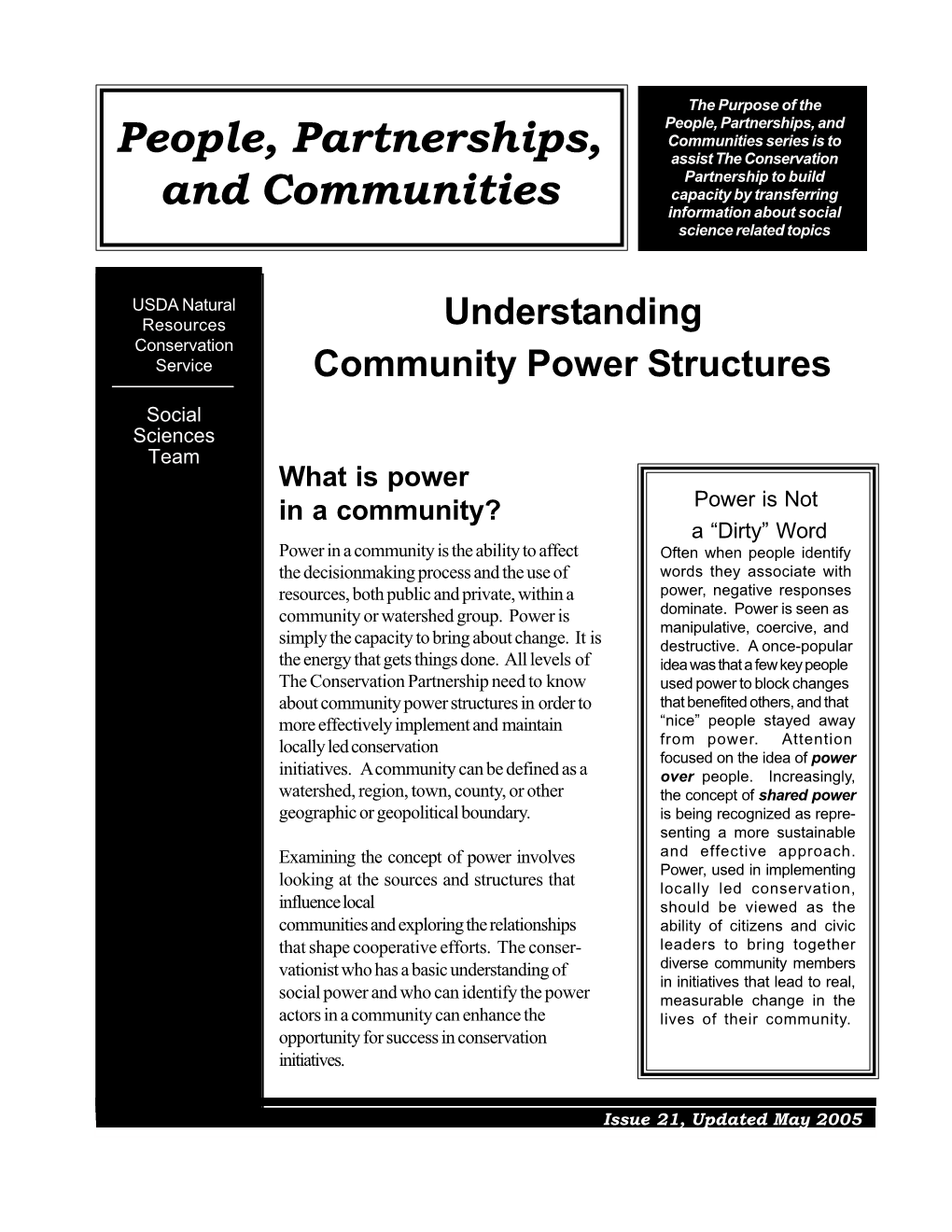 Understanding Community Power Structures