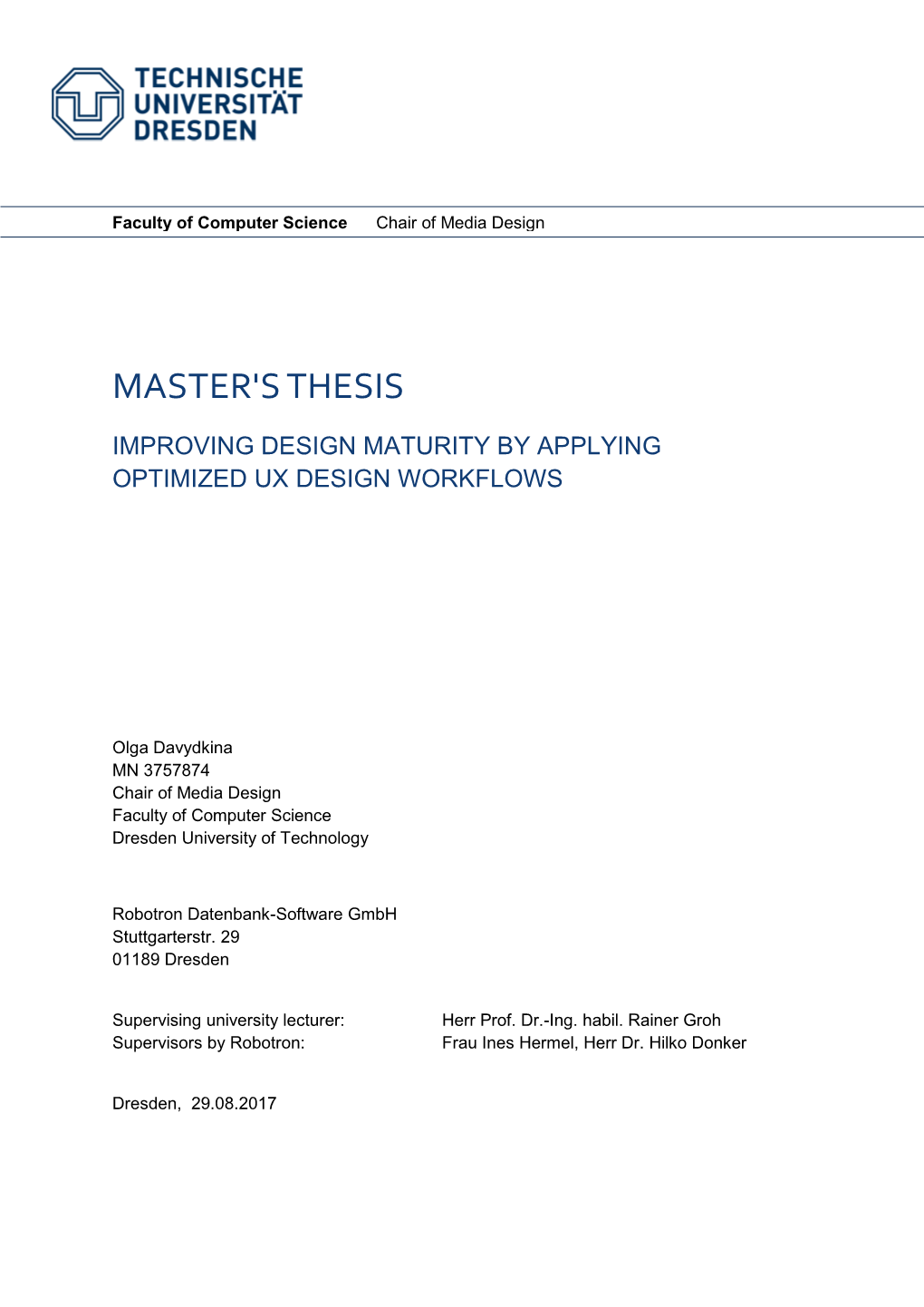 Master's Thesis