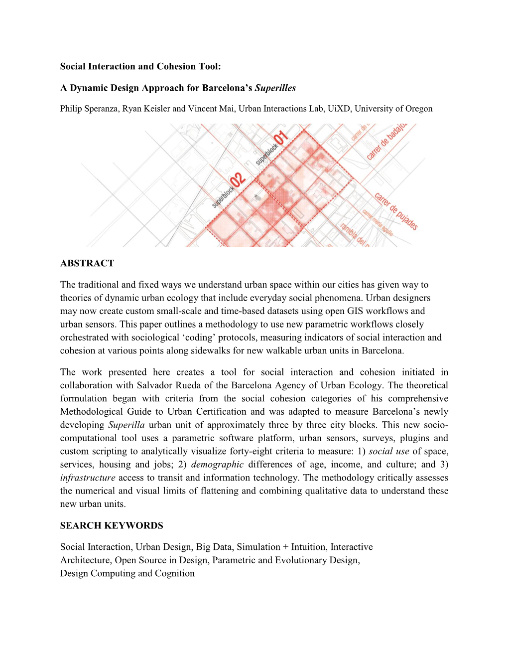 Social Interaction and Cohesion Tool