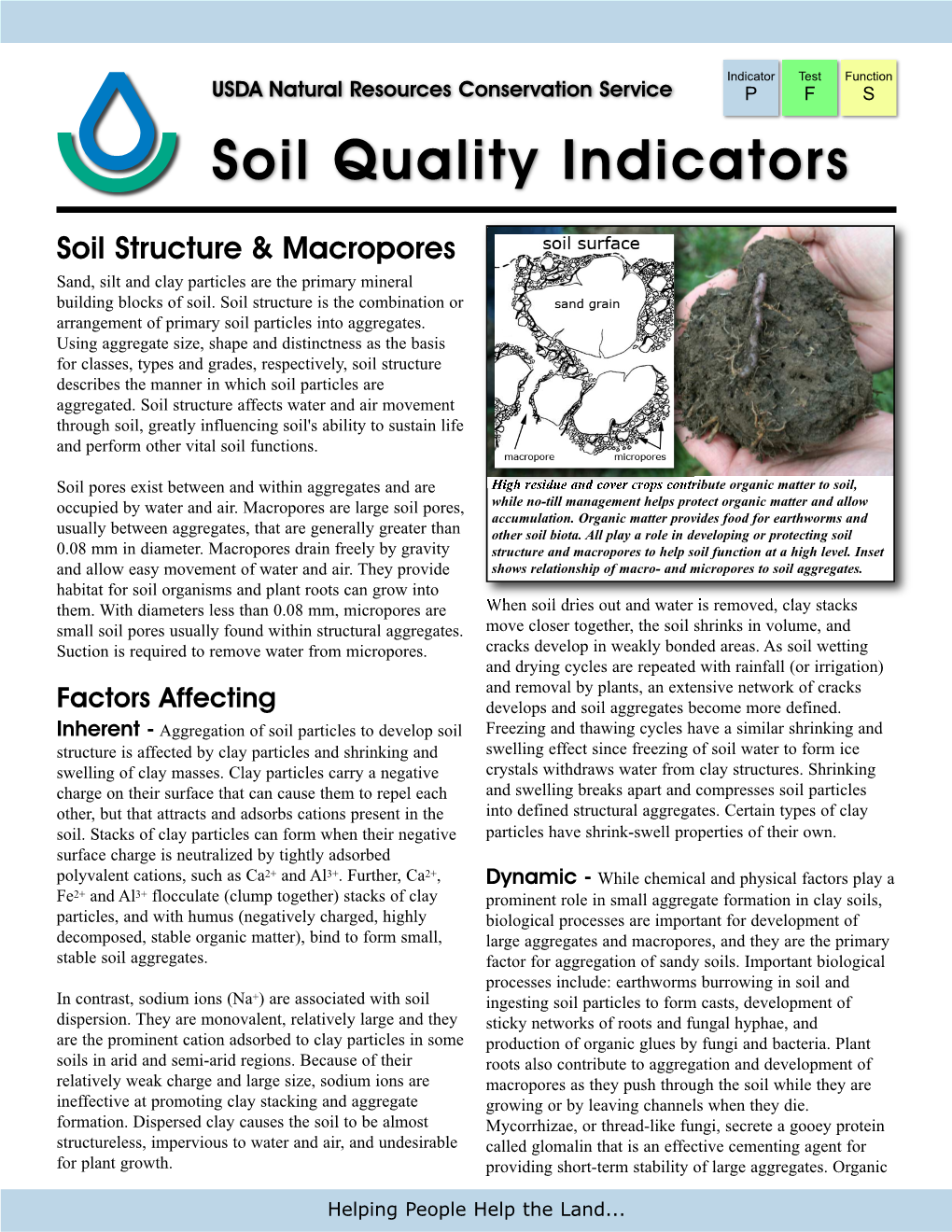 Soil Structure and Macropores