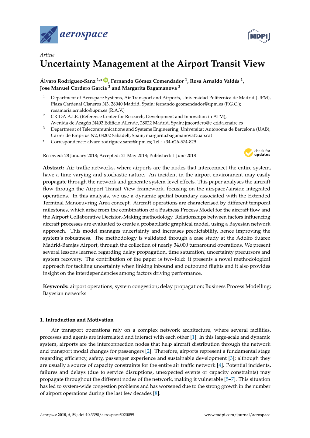 Uncertainty Management at the Airport Transit View