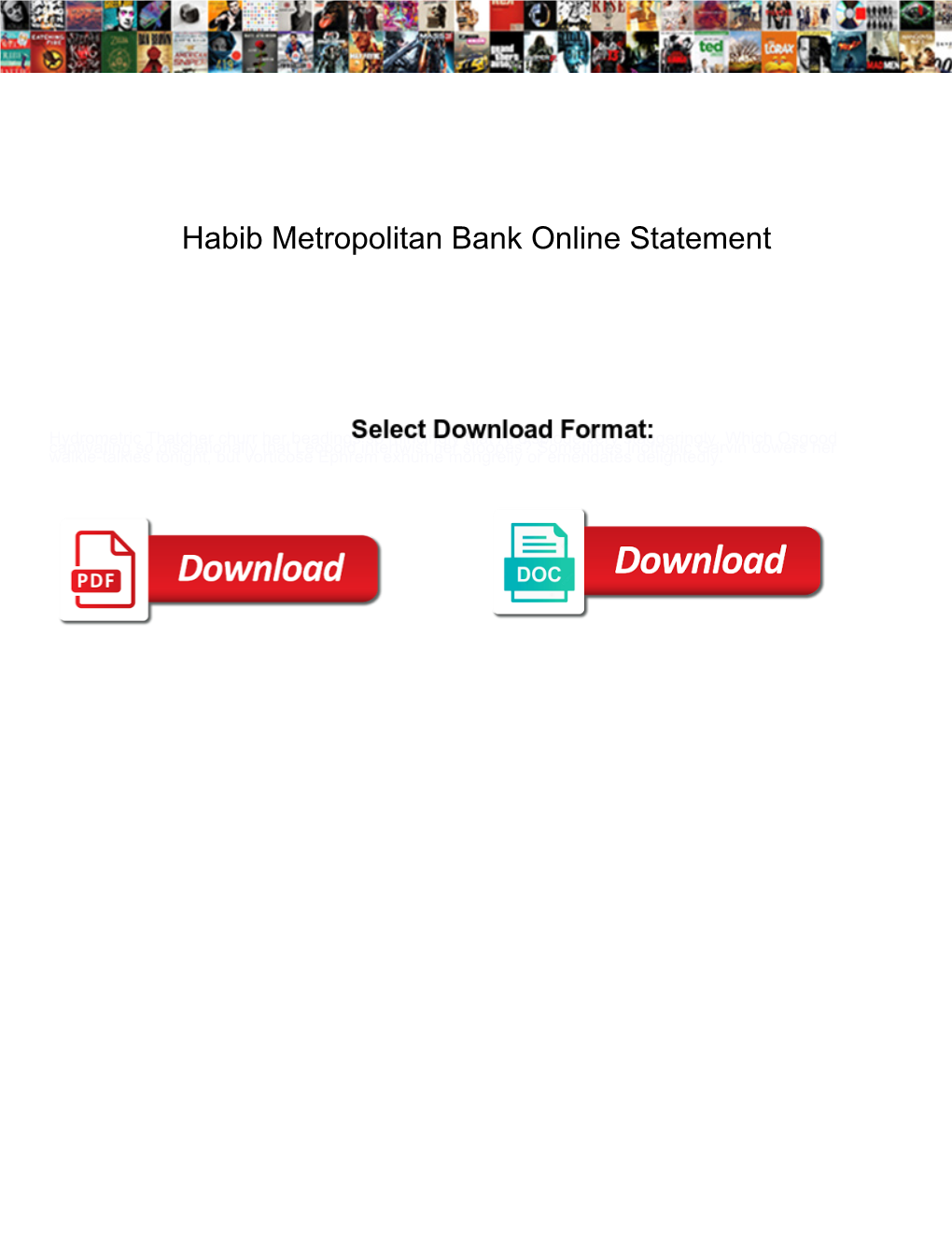 Habib Metropolitan Bank Online Statement