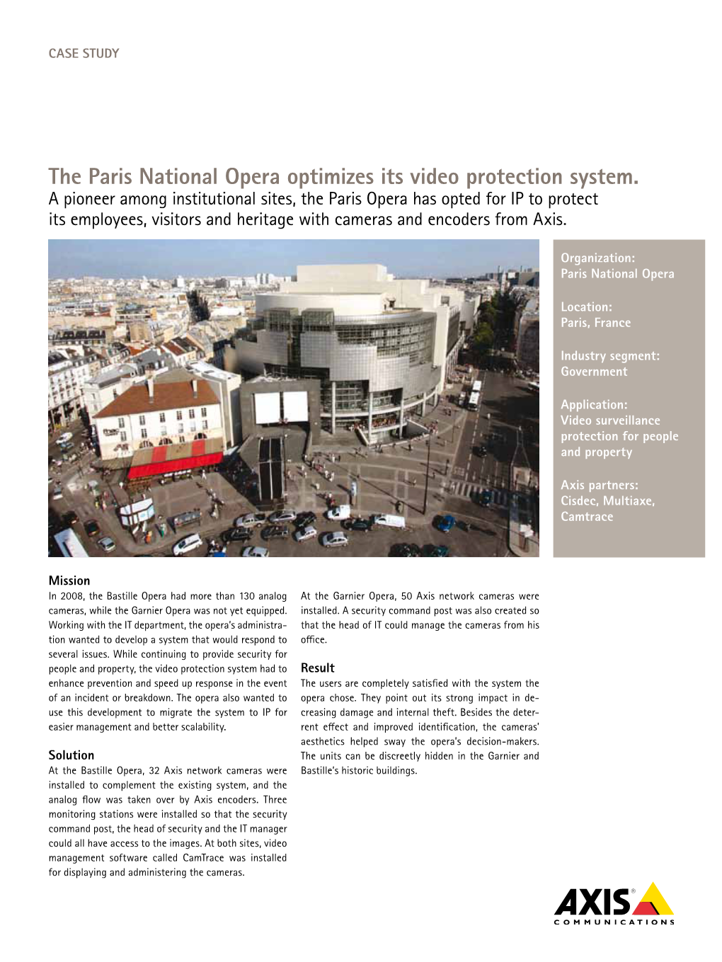 Paris National Opera Optimizes Its Video Protection System