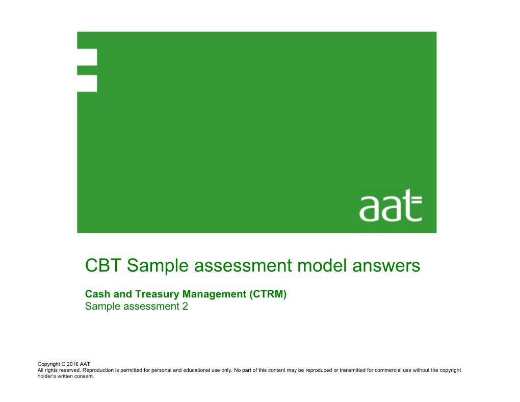 Cash and Treasury Management (CTRM)