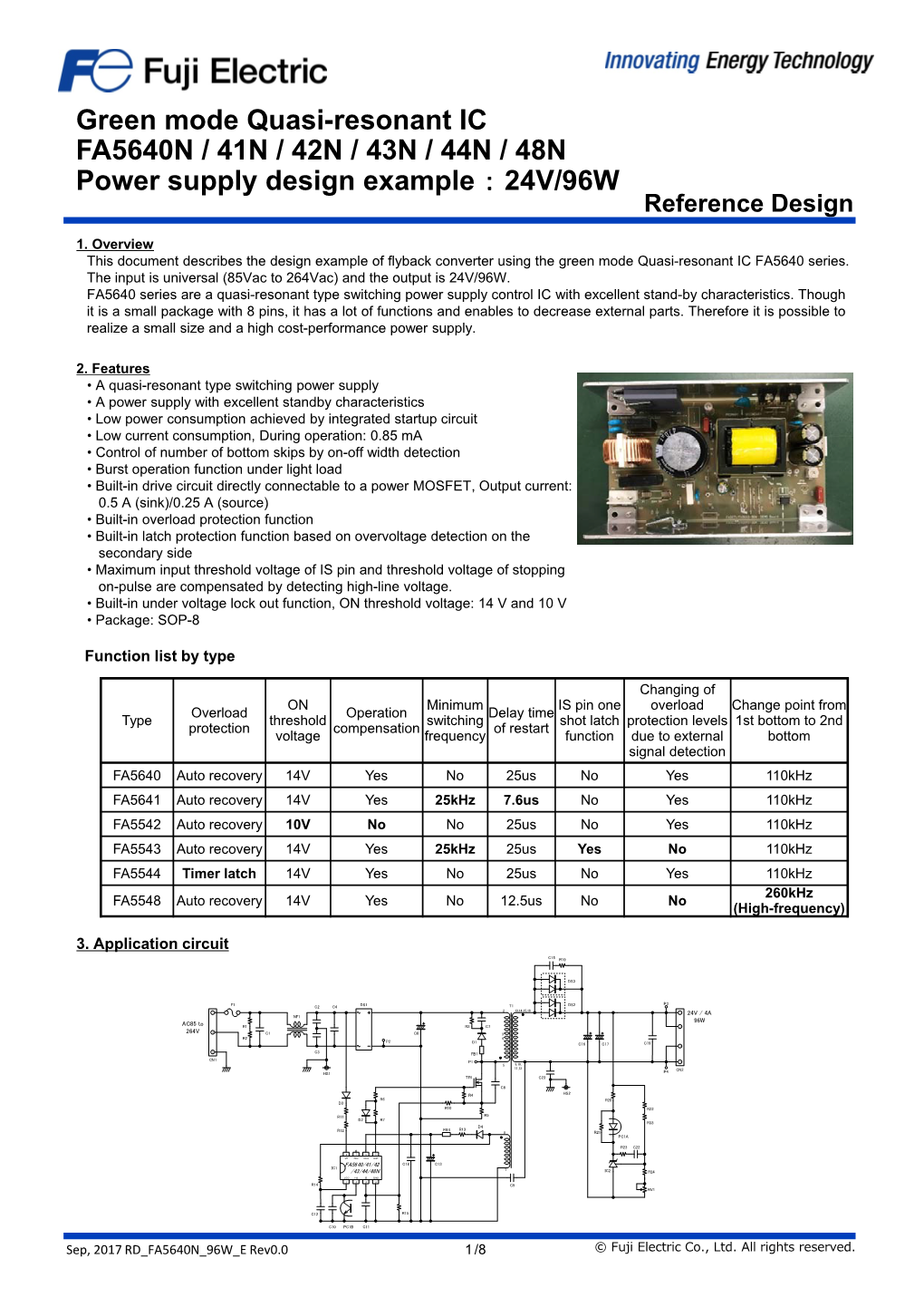 Green Mode Quasi-Resonant IC FA5640N/41N/42N/43N/44N/48N